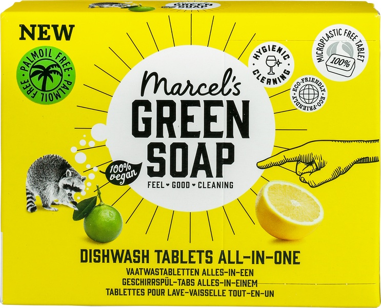 M.Green soap Vaatwastabletten(25) alles-in-een 480g